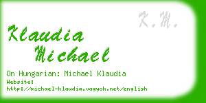 klaudia michael business card